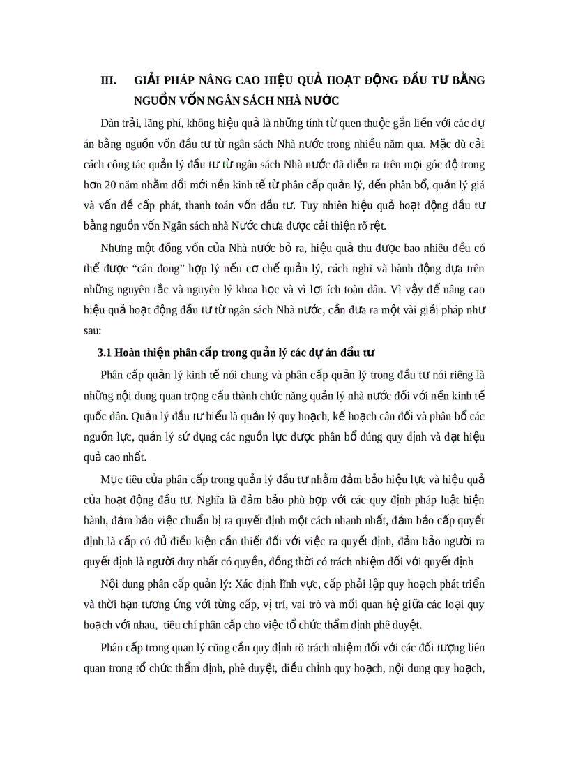 Giải pháp nâng cao hiệu quả hoạt động đầu tư bằng nguồn vốn ngân sách nhà nước