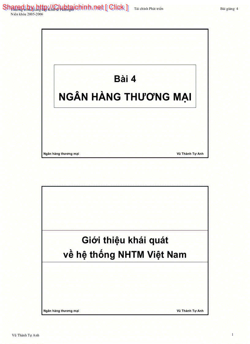 Lý thuyết ngân hàng thương mại