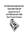 Hệ thống hoạch định sản xuất Hoạch định tổng hợp và Lịch trình sản xuất chính