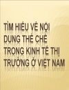 Nội dung thể chế trong thị trường việt nam