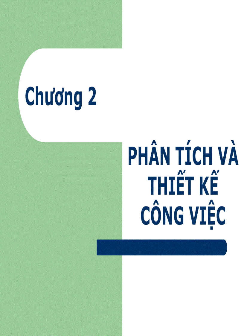 Phân tích và thiết kế công việc