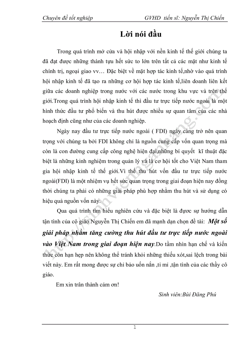 Một số giải pháp nhằm tăng cường thu hút đầu tư trực tiếp nước ngoài vào Việt Nam trong giai đoạn hiện nay