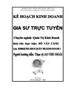 Kế hoạc kinh doanh gia sư trực tuyến