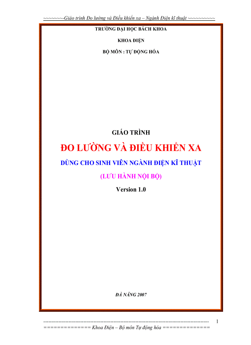 Đo lường và điều khiển tứ xa