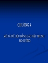 Mô tả dữ liệu bằng các đặc trưng đo lường