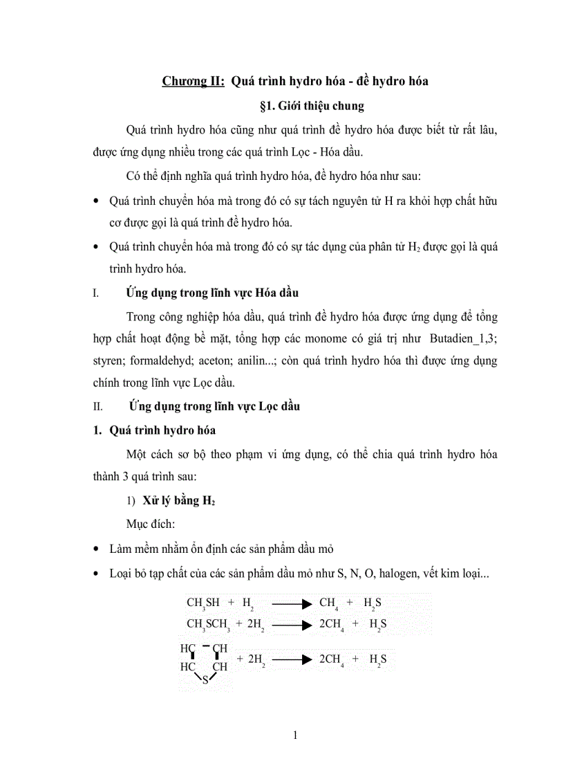 Quá trình hydro hóa đề hydro hóa