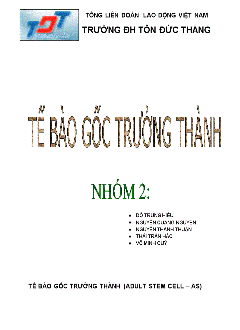 Tế bào gốc trưởng thành