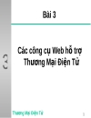 Các công cụ Web hỗ trợ Thương Mại Điện Tử