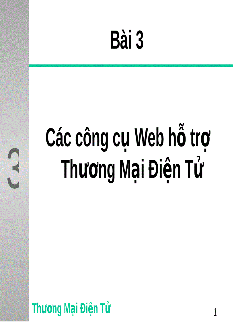 Các công cụ Web hỗ trợ Thương Mại Điện Tử