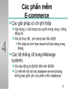 Các phần mềm phục vụ TMĐT Electronic Commerce Software