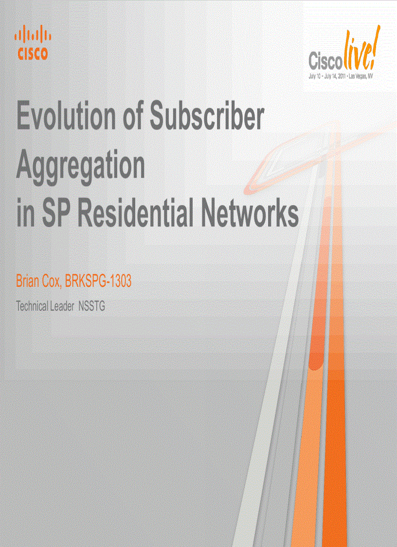 Evolution of Subscriber Aggregation in sản phẩm Residential Networks