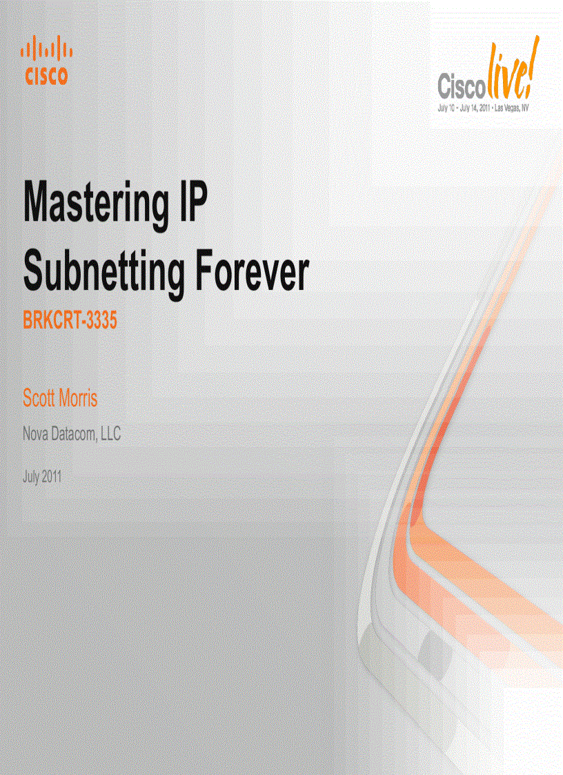 Mastering IP SubnettingForeverBRKCRT