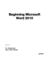 Beginning Microsoft Word 2010