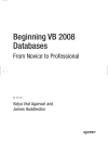 Beginning VB 2008 Databases From Novice to Professional