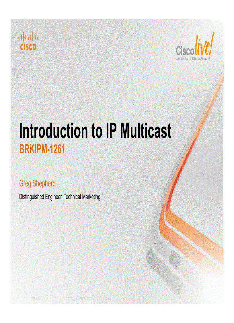 Introduction to IP Multicast