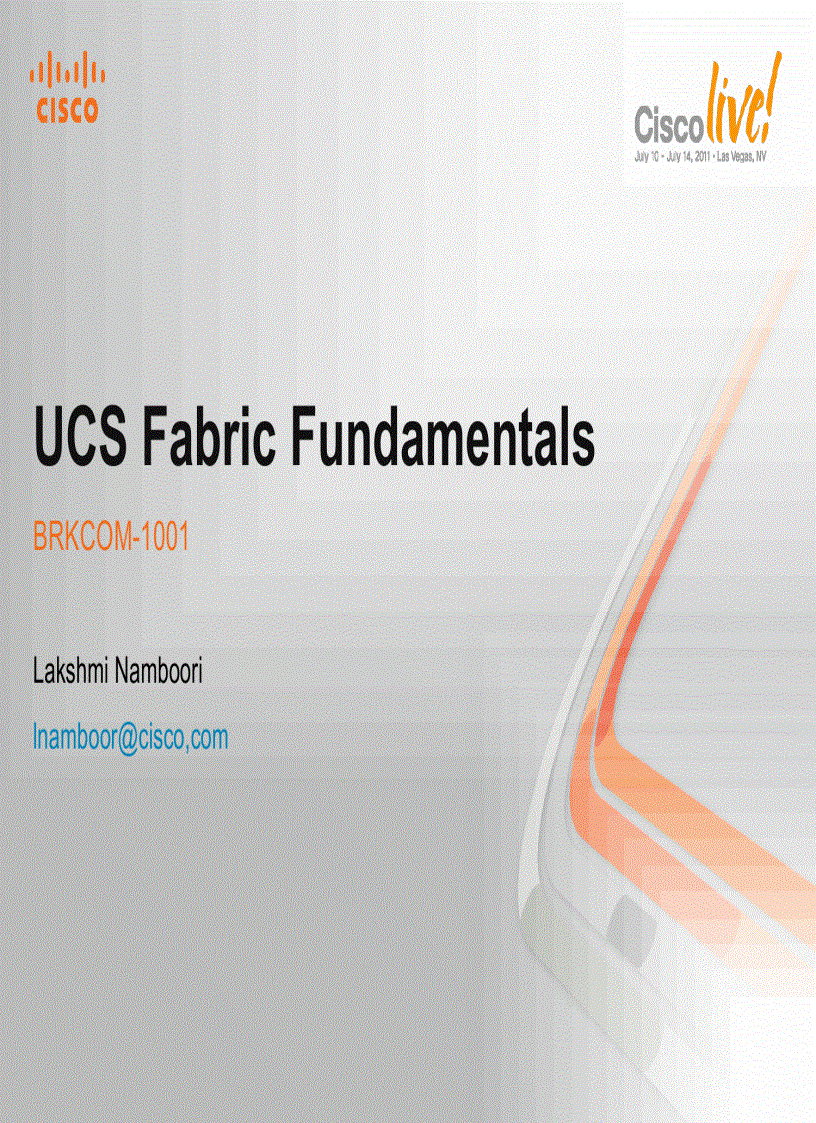 UCS Fabric Fundamentals