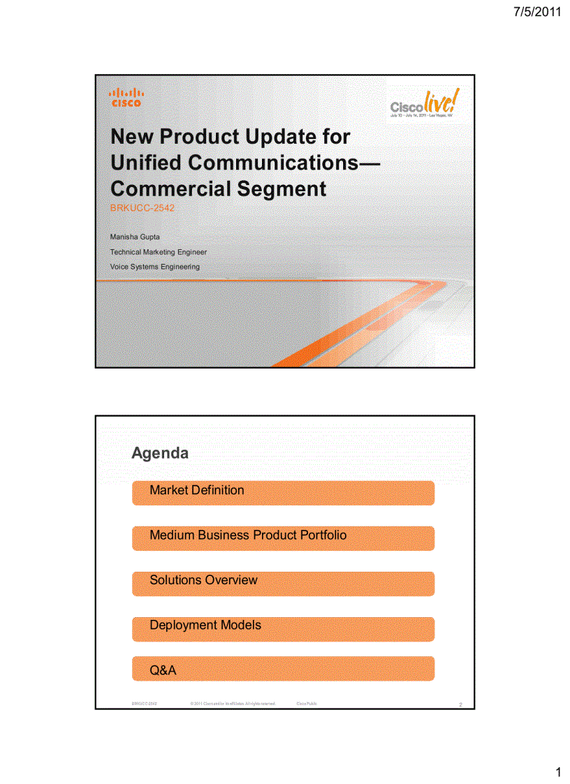 New Product Update for Unified Communications Commercial Segment