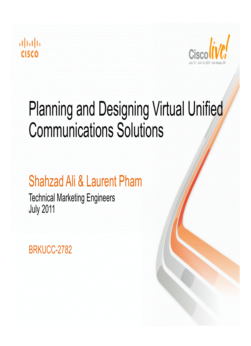 Planning and Designing Virtual Unified Communications Solutions