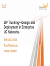 SIP Trunking Design and Deployment in Enterprise UC Networks