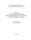 Bài giảng Ứng dụng tin học trong thiết kế thí nghiệm và xử lý số liệu