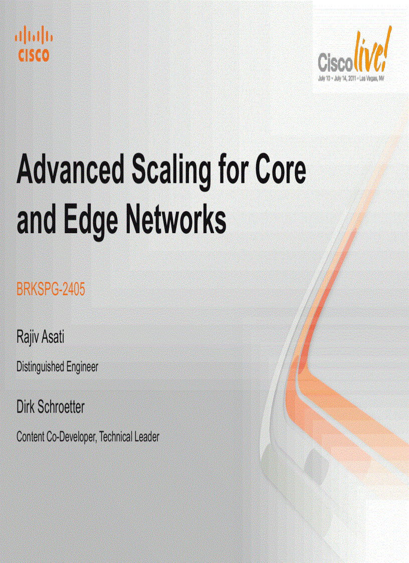 Advanced Scaling for Core and Edge Networks