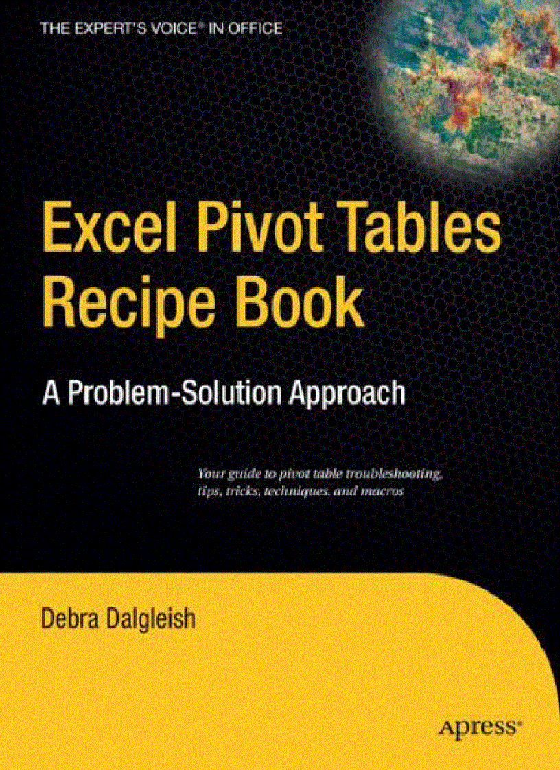 Excel Pivot Tables Recipe Book A Problem Solution Approach