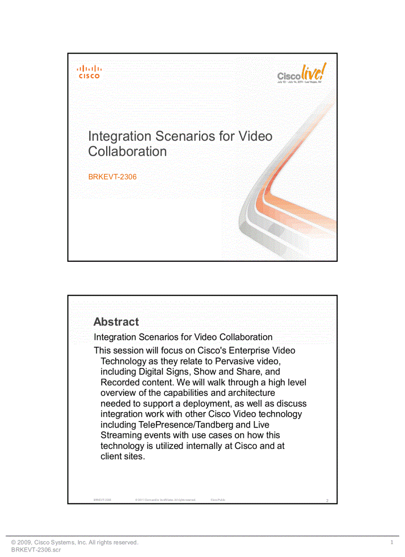 Integration Scenarios for Video Collaboration