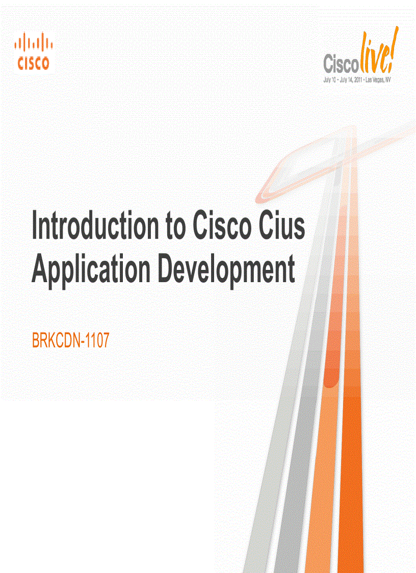 Introduction to Cisco CiusApplication Development