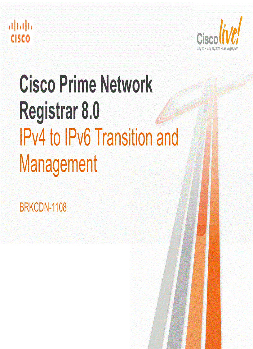 Cisco Prime Network Registrar 8 0IPv4 to IPv6 Transition and Management