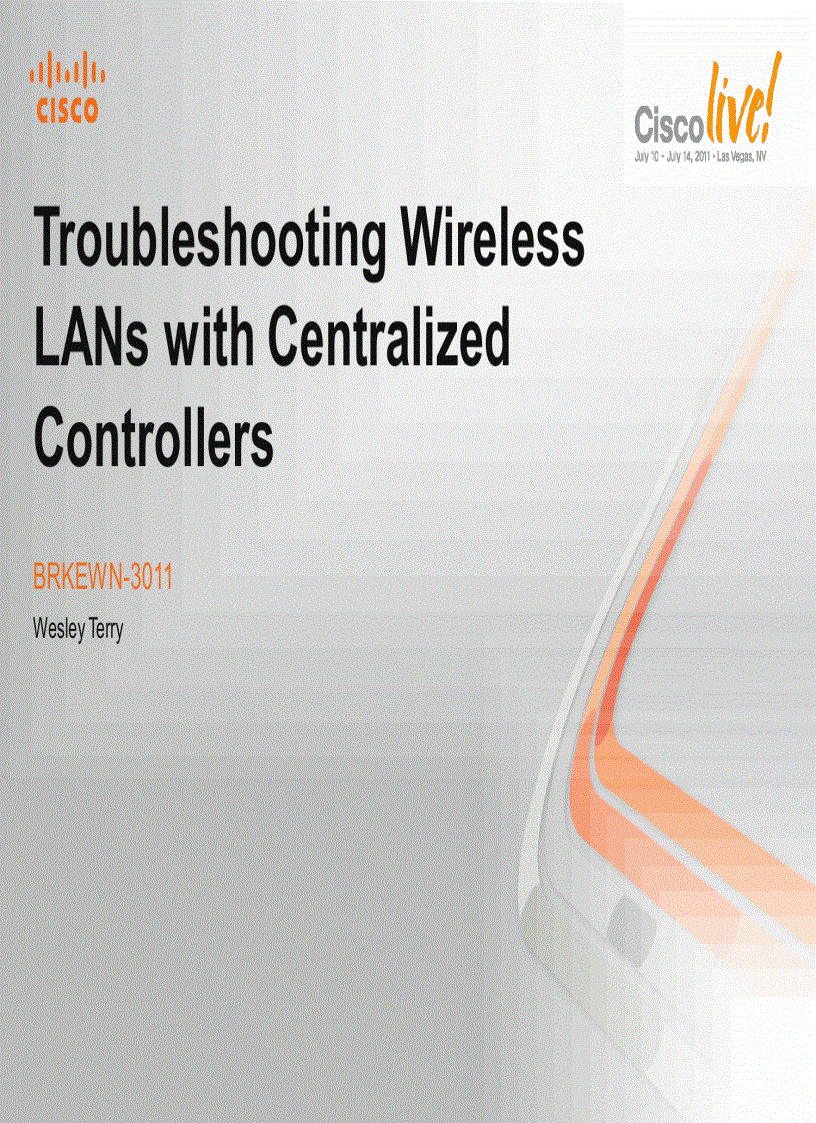 Troubleshooting Wireless LANs with Centralized Controllers