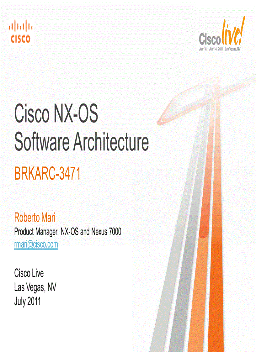 Cisco NX OS Software Architecture