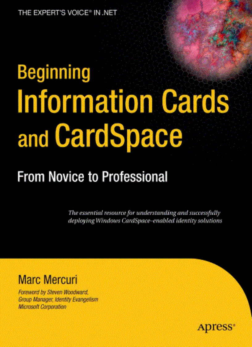 Beginning Information Cards and Cardspace From Novice to Professional