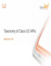 Taxonomy of Cisco UC APIs