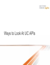 Taxonomy of Cisco UC APIs