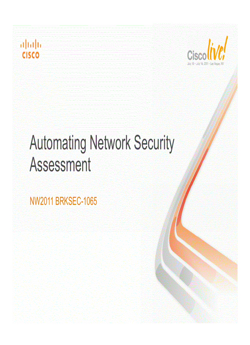 Automating Network Security Assessment