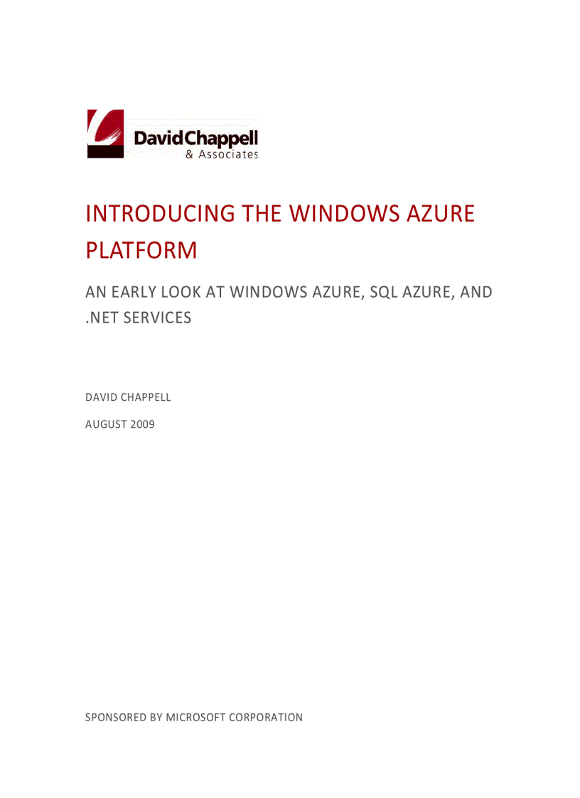 Introducing the windows azure platform