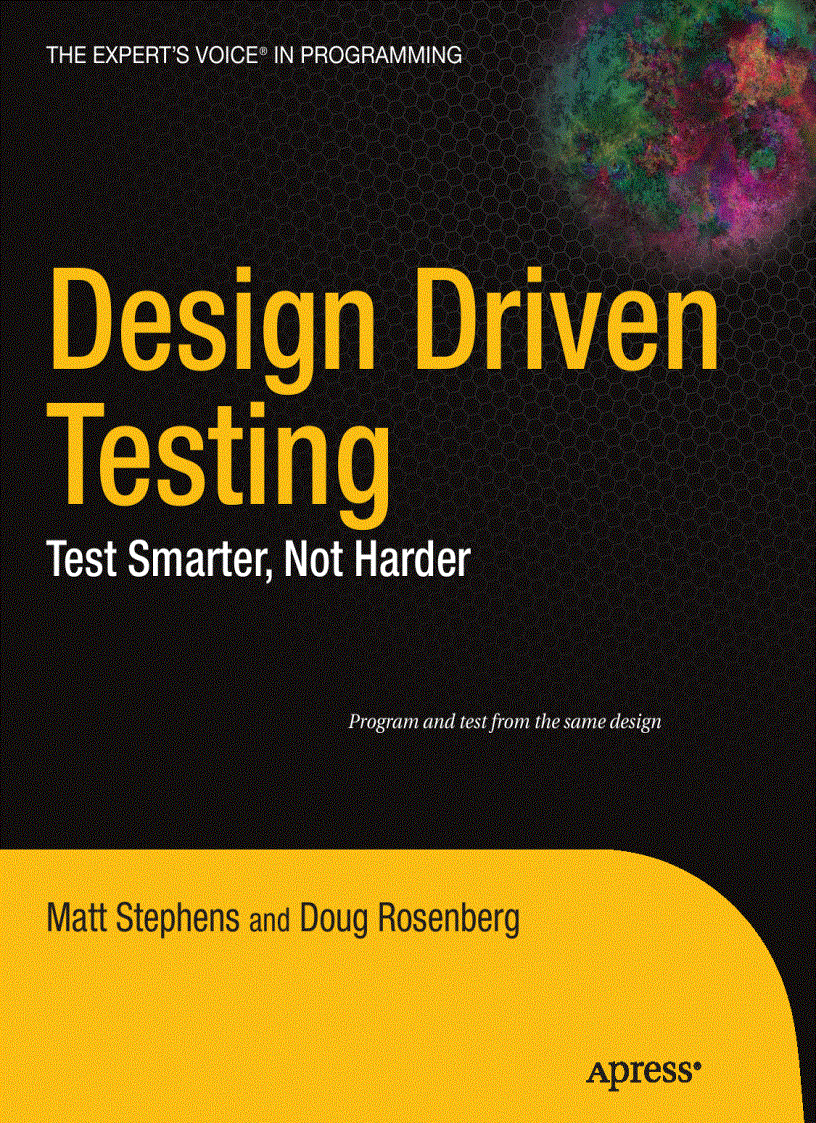 Design Driven Testing Test Smarter Not Harder