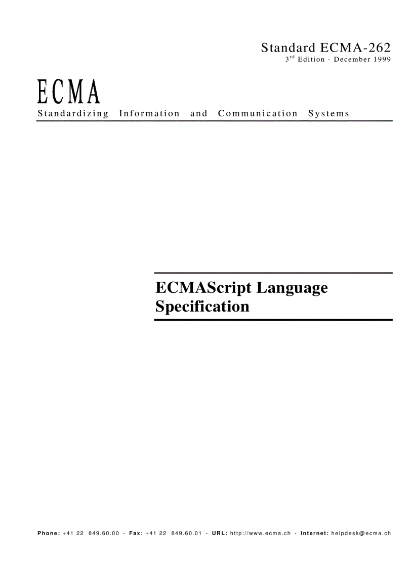 Standard ECMA 262