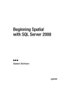 Beginning Spatial with SQL Server 2008