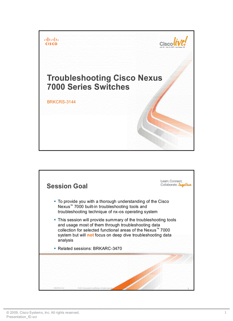 Troubleshooting Cisco Nexus 7000 Series Switches