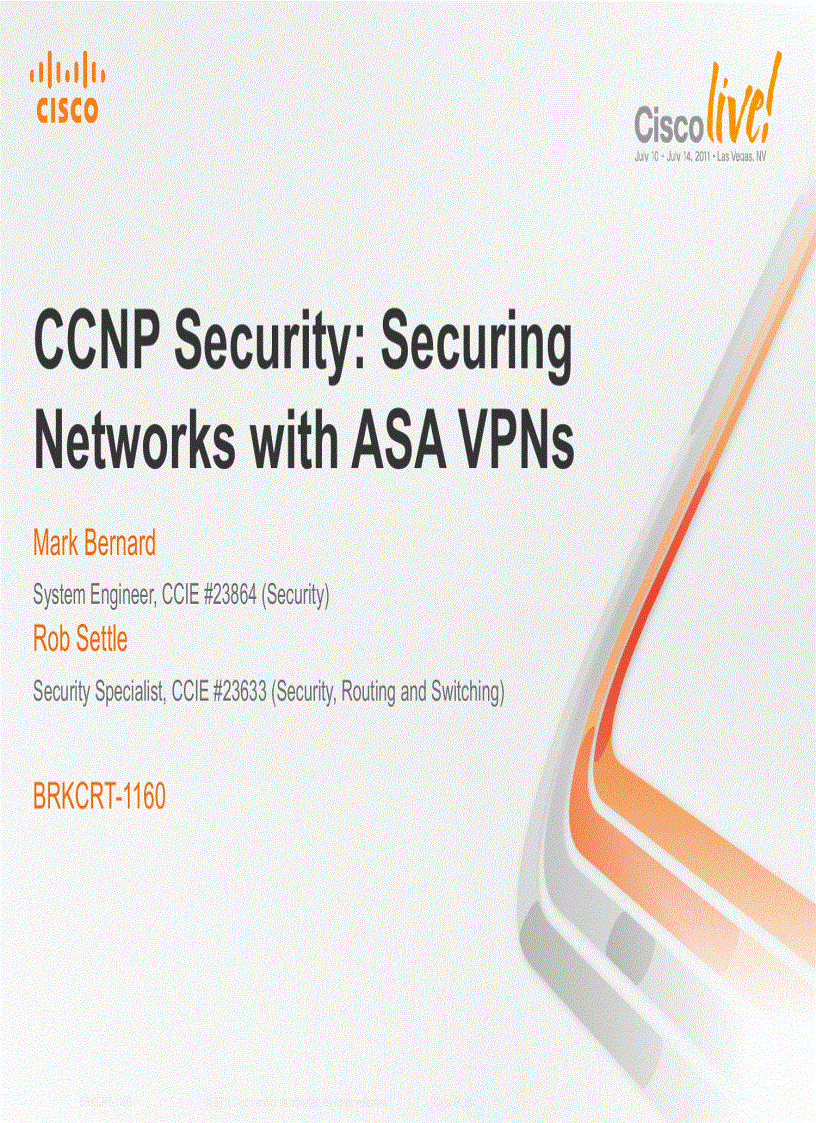 CCNP Security Securing Networks with ASA VPNs