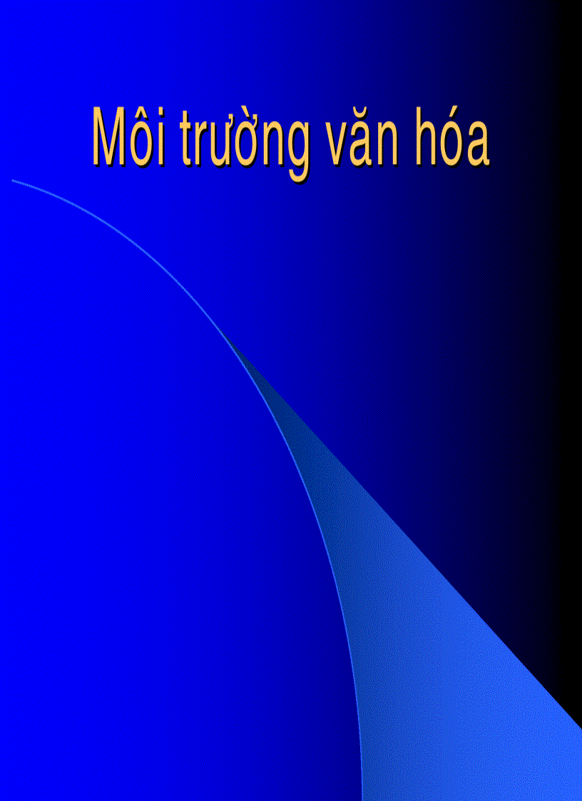 Môi trường văn hóa