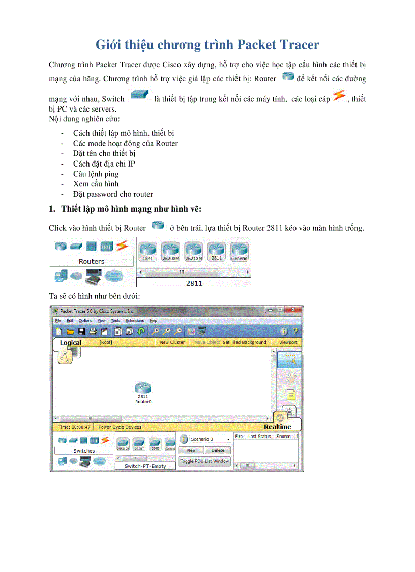 Giới thiệu chương trình Packet Trecer