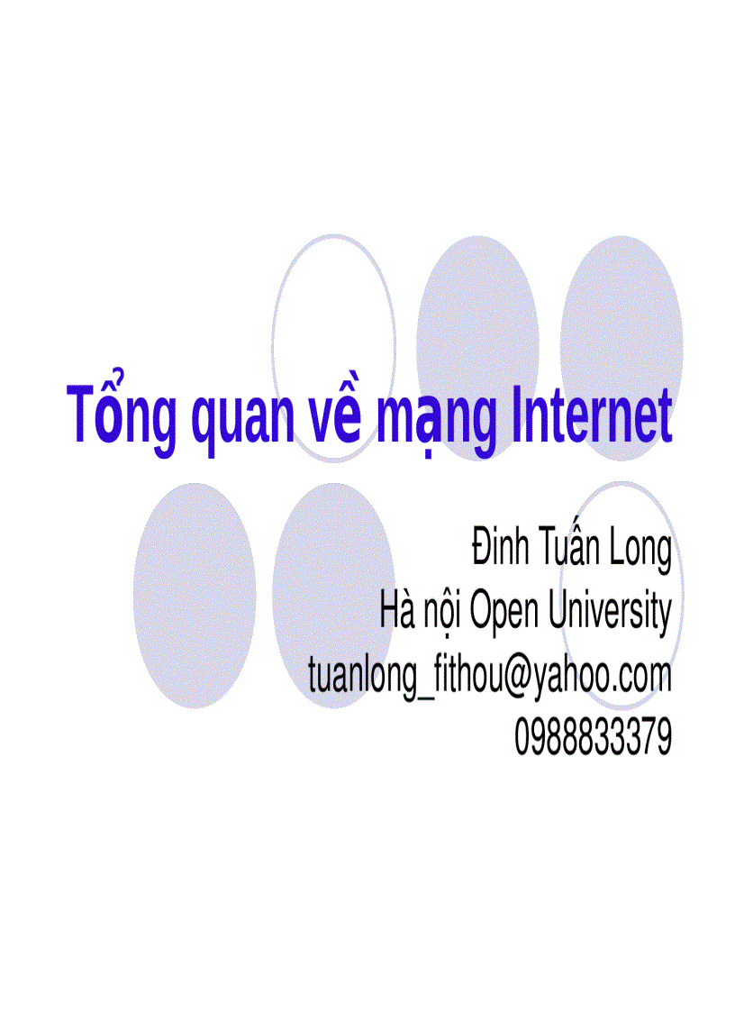 Tổng quan về mạng Internet