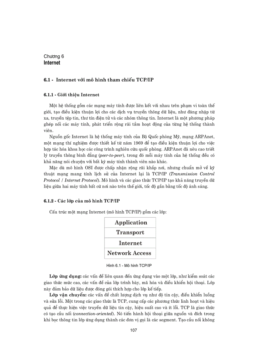 Internet với mô hình tham chiếu TCP IP