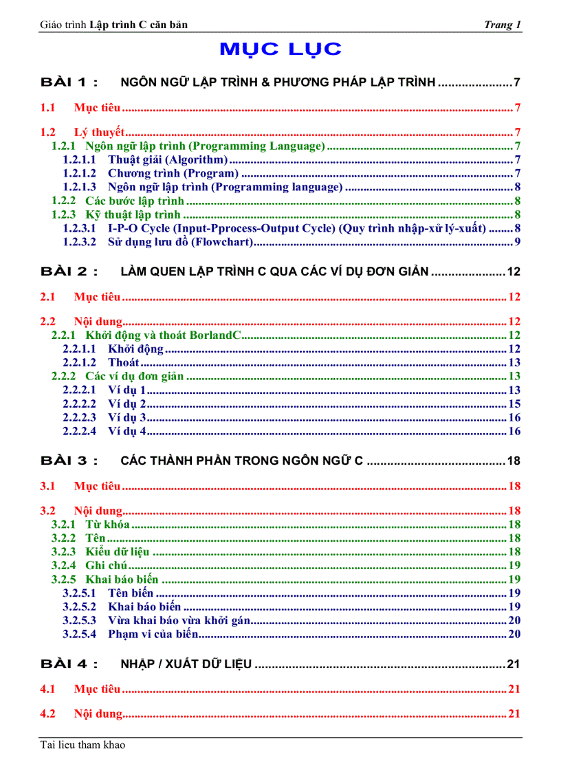 Giáo trình tin học C