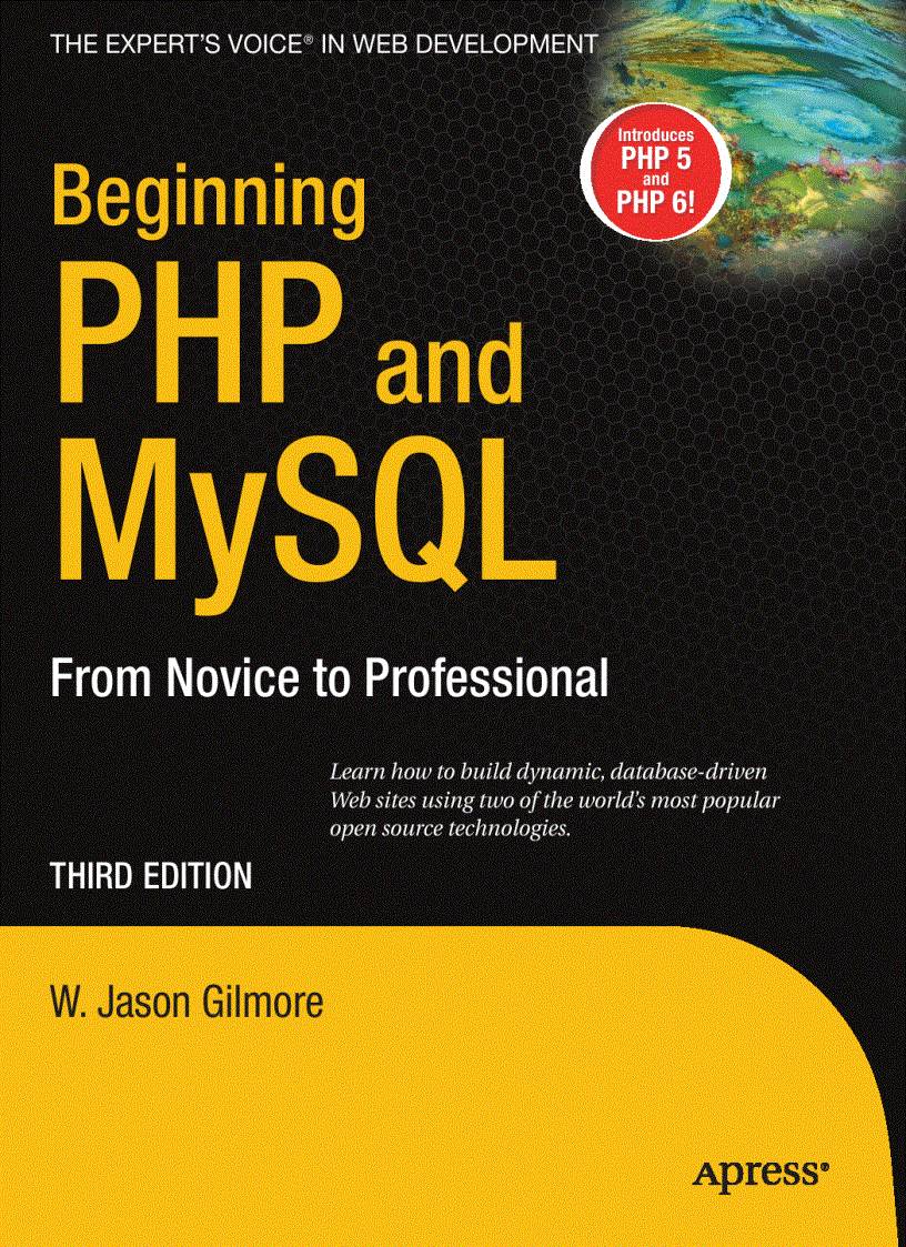 Beginning PHP and MySQL From Novice to Professional