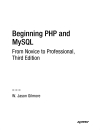 Beginning PHP and MySQL From Novice to Professional