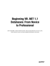 Beginning VB NET 1 1 Databases From Novice to Professional