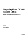 Beginning Visual C 2005 Express Edition From Novice to Professional